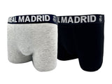 Mens 2 Pack Boxers Black/Grey