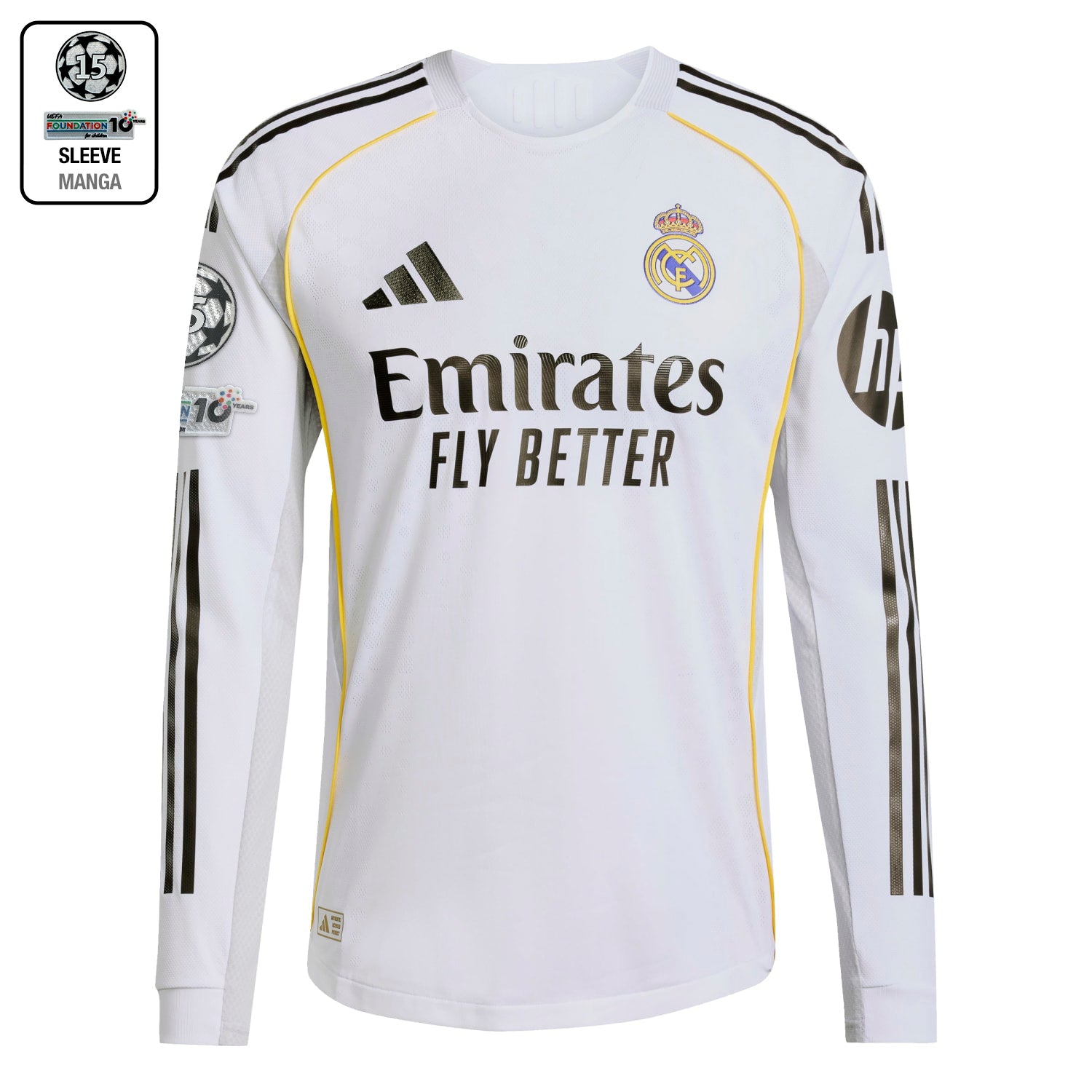 Mens Home Authentic Long Sleeve Jersey 25/26 White