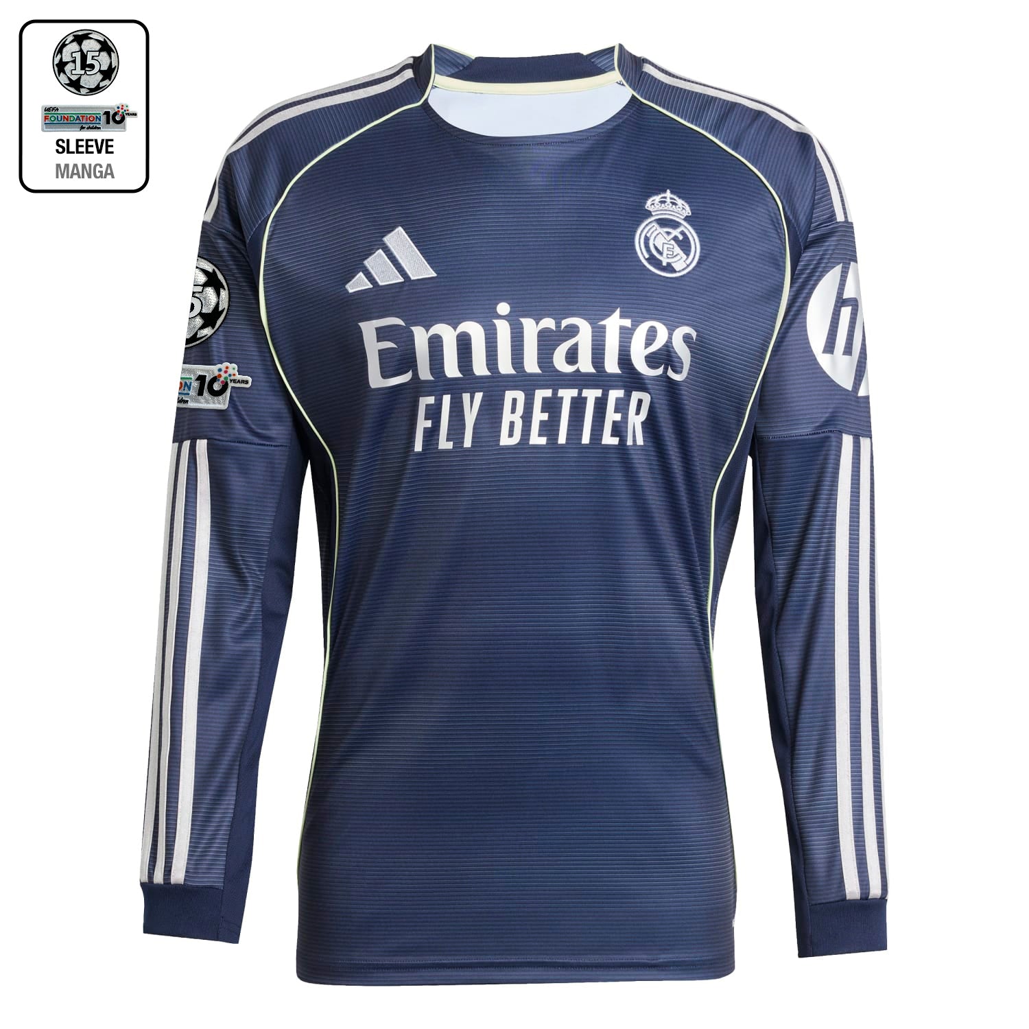 Mens Away Long Sleeve Shirt 25/26 Navy – Official Real Madrid Store