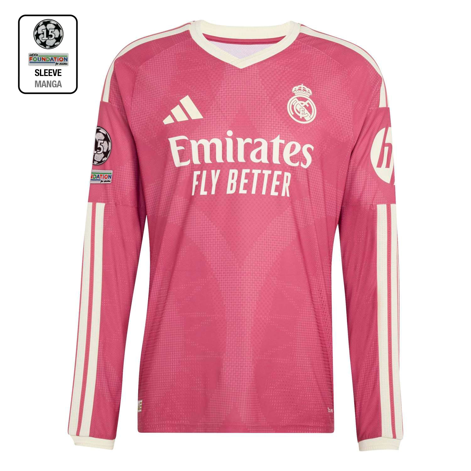 Mens Third Authentic Jersey Long Sleeve Pink 26/27