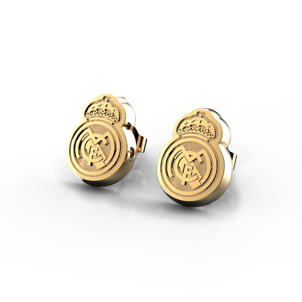 Crest Stud Earrings Gold
