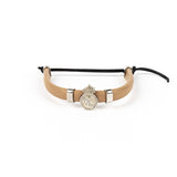 Bracelet en cuir camel Real Madrid
