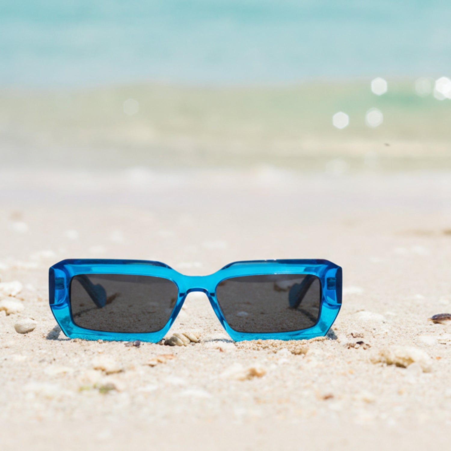 Gafas de Sol Cuadradas Real Madrid Acetato Azules