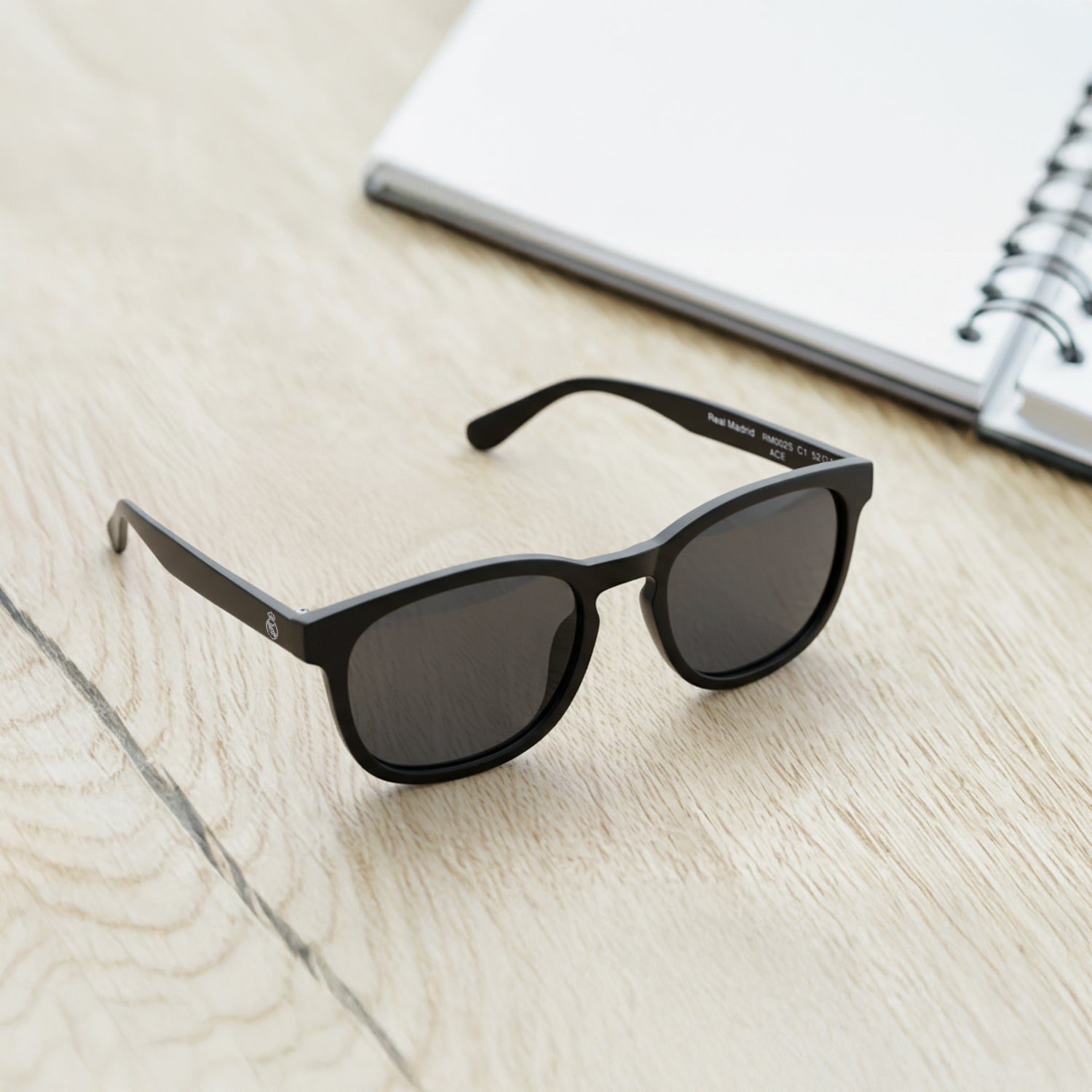 Round Real Madrid Acetate Sunglasses Black