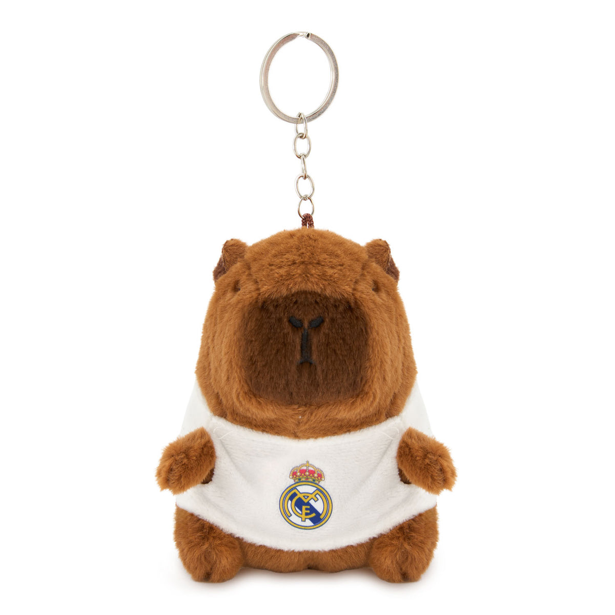 Llavero de Capibara Peluche Real Madrid
