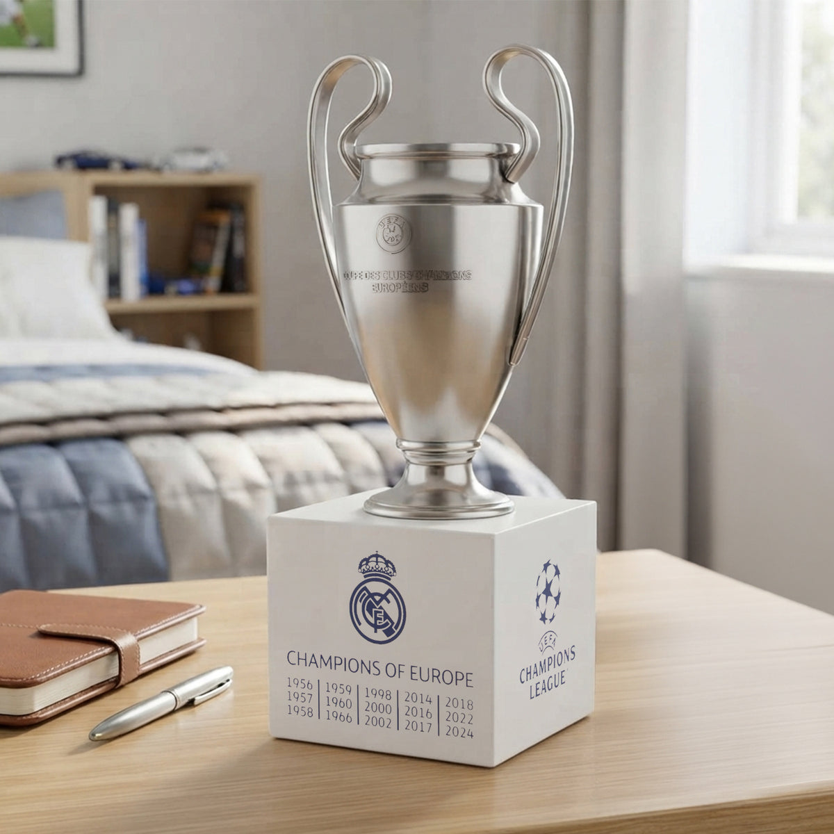 Real Madrid Official UEFA Champions League Trophy Replica 7cm