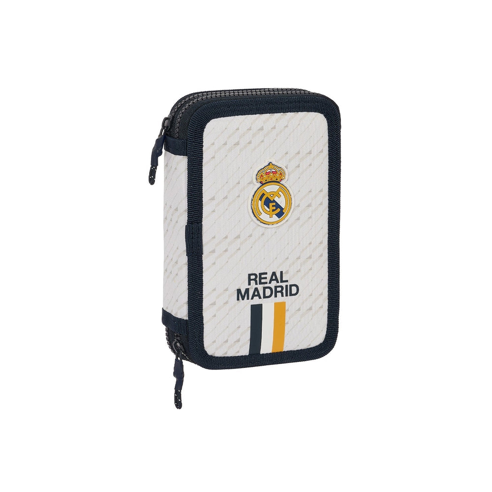 Double Filled Pencil Case White/Gold