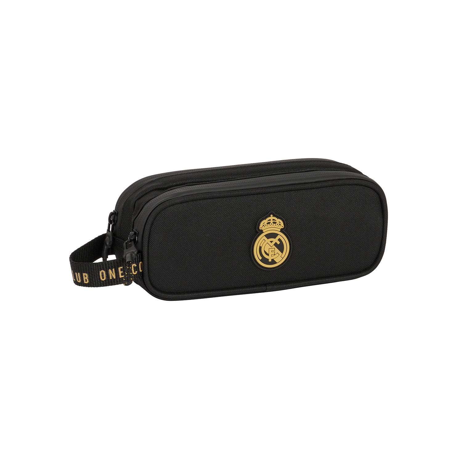 Double Pencil Case Black/Mustard Real Madrid