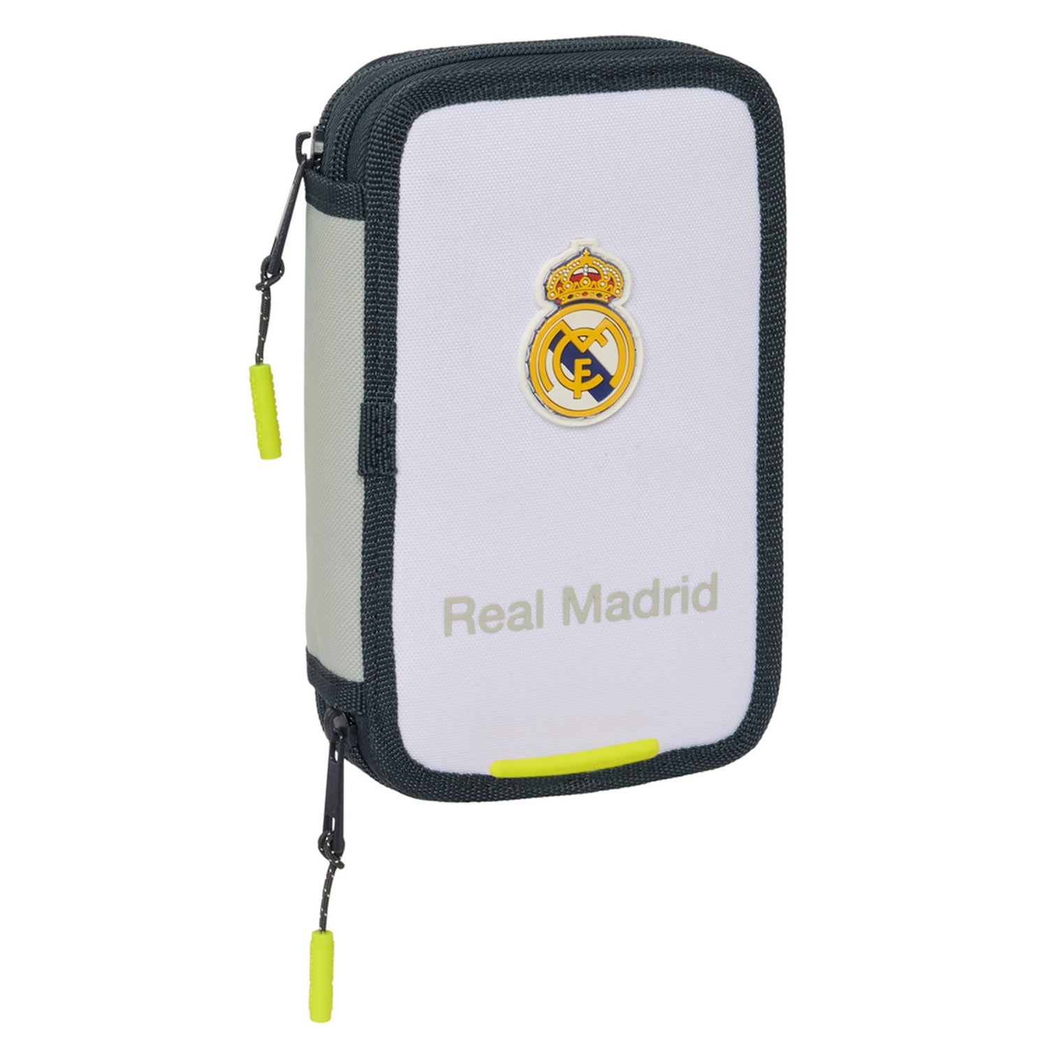 Double Filled Pencil Case White/Black