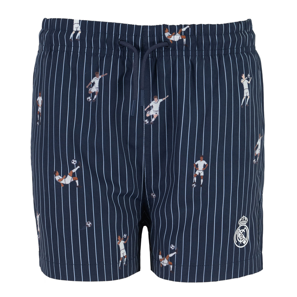 Maillot de bain design joueurs enfant garçon Bleu/Blanc
