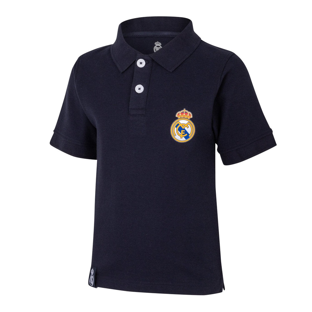 Kids Essentials Color Crest Polo Navy