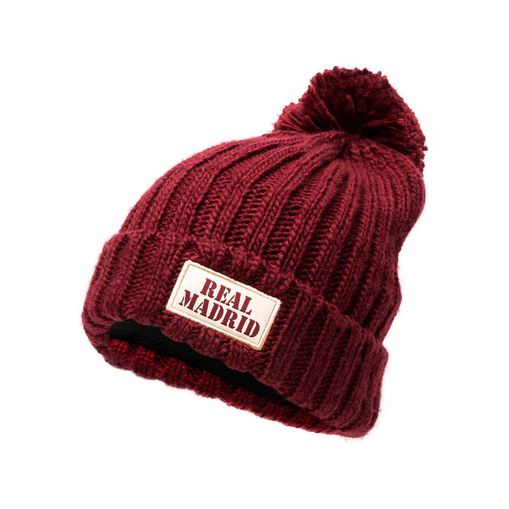 Kids Pompom Beanie Burgundy