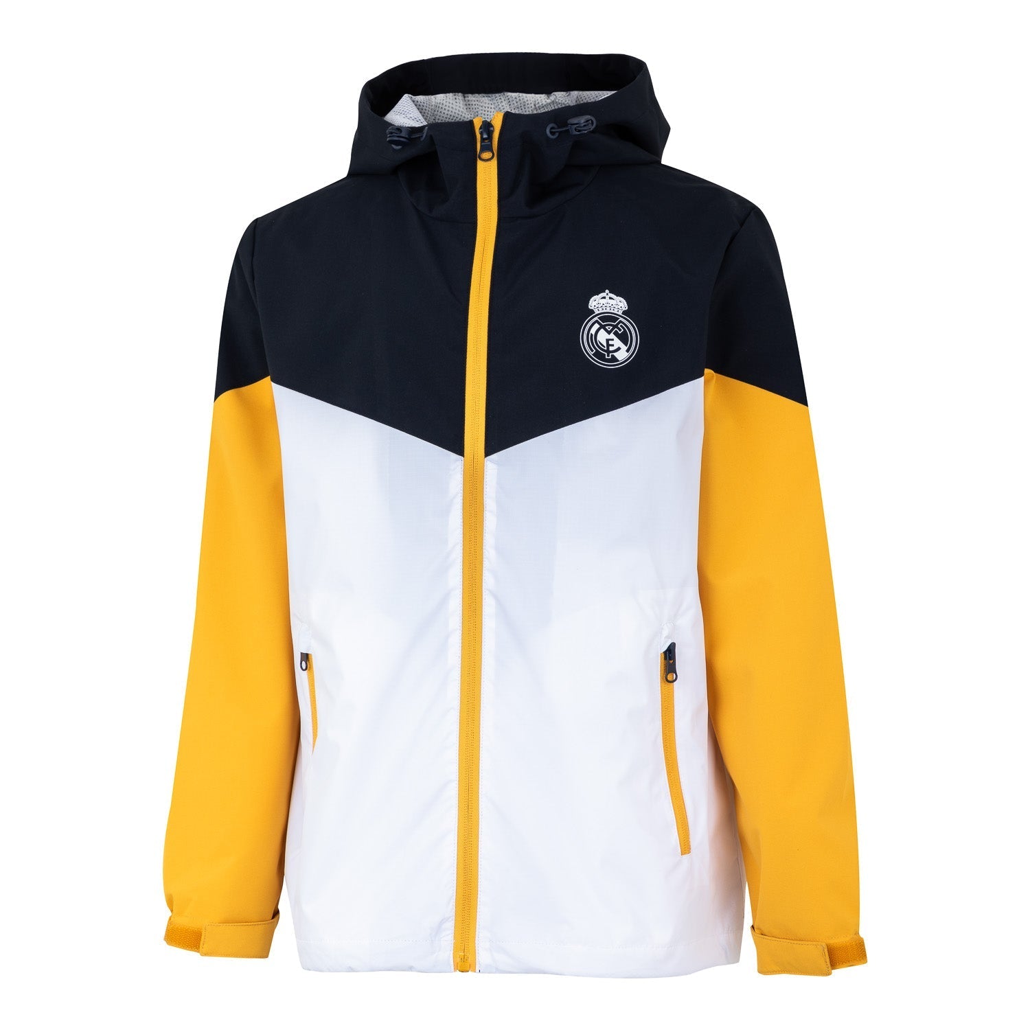 Kids Outerwear Color Block Windbreaker White