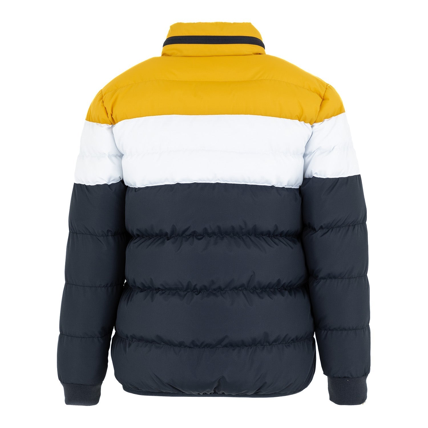 Kids Outerwear Color Block V Shaped Puffer Jacket Navy