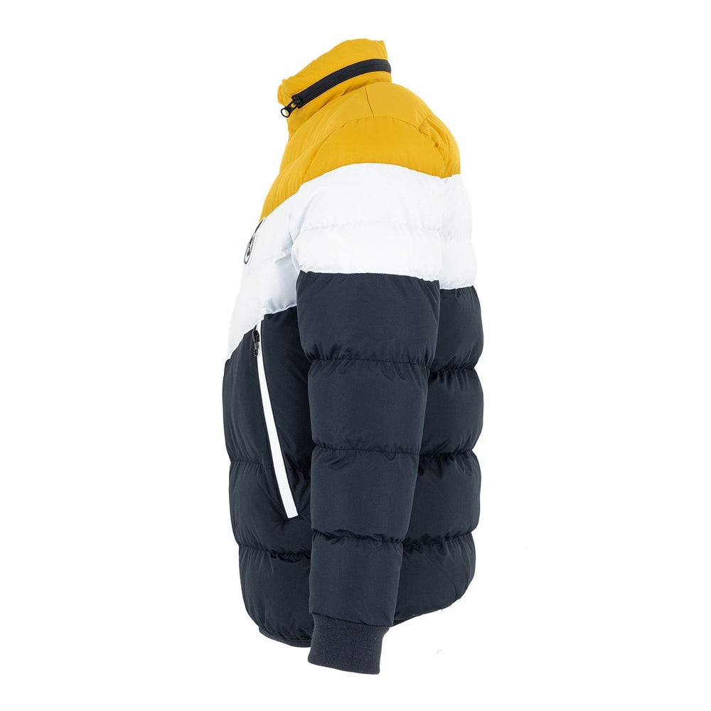Kids Outerwear Color Block V Shaped Puffer Jacket Navy
