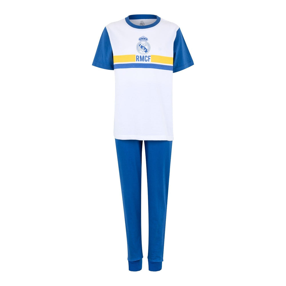 Kids 2 piece set Crest Pijamas White/Blue