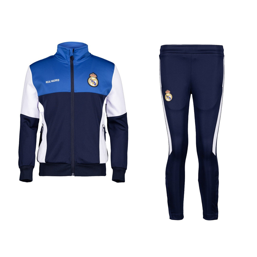 Real Madrid Kids Tracksuit Navy/White