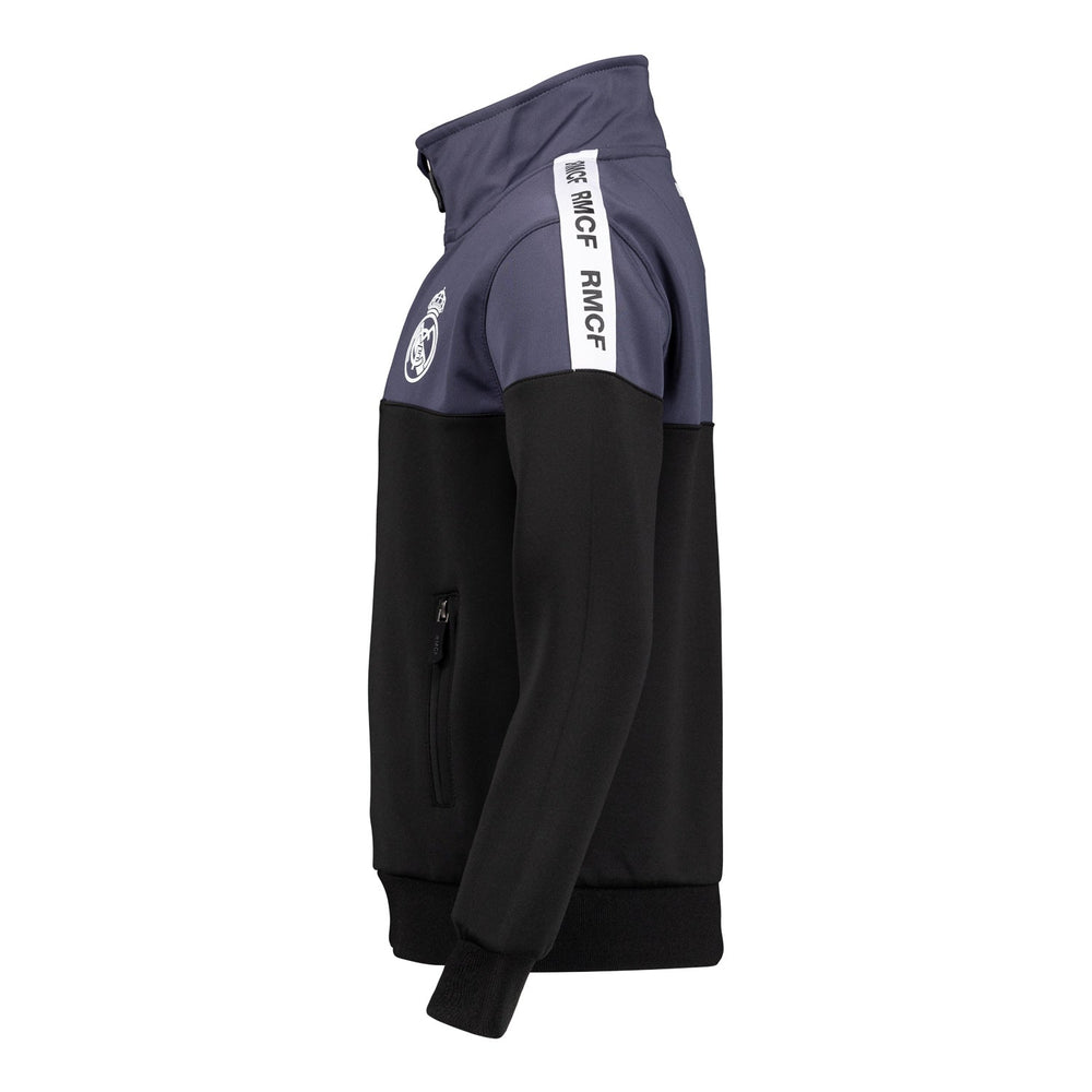 Real Madrid Kids Tracksuit Black/Grey/White