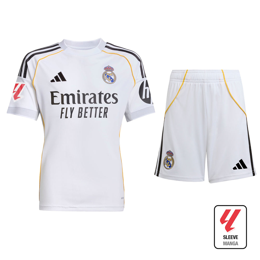 Conjunto Niños Primera Equipación Blanca 25/26