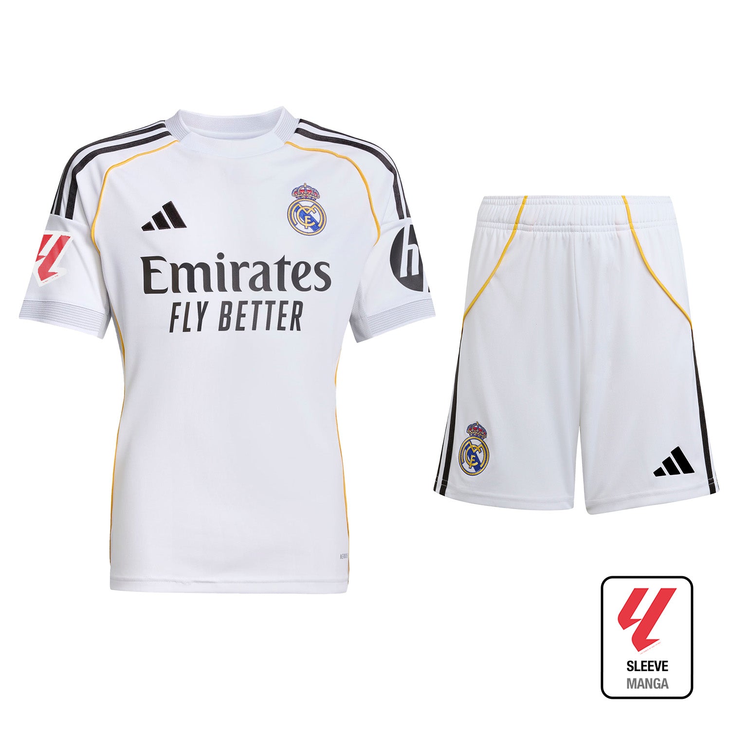 Conjunto Niños Primera Equipación Blanca 25/26