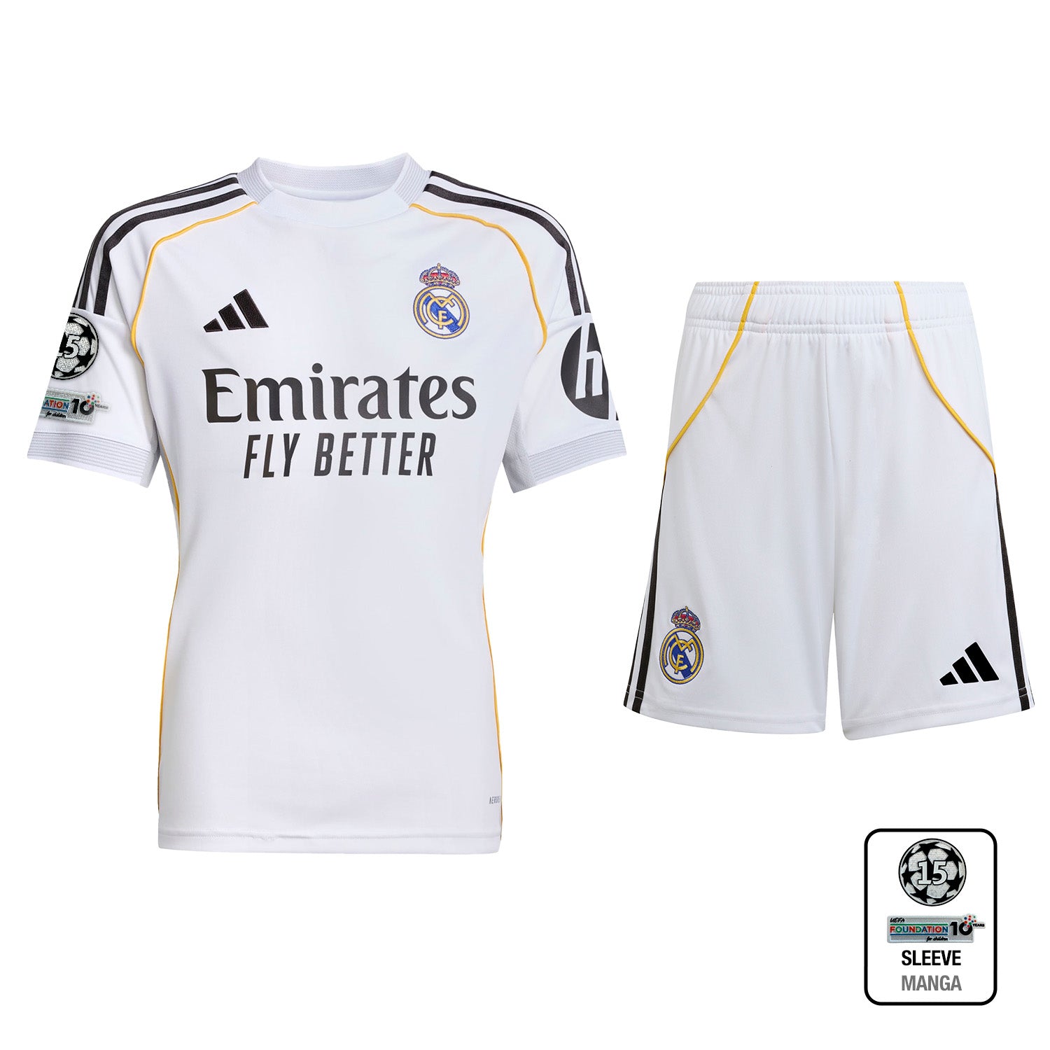 Kids Home Kit 25/26 White – Official Real Madrid Store