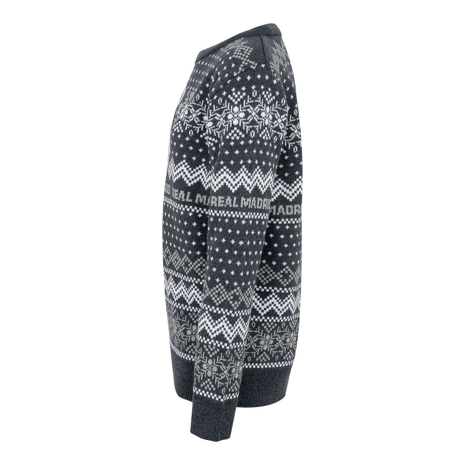 Kids Crest Christmas Sweater Navy/Grey