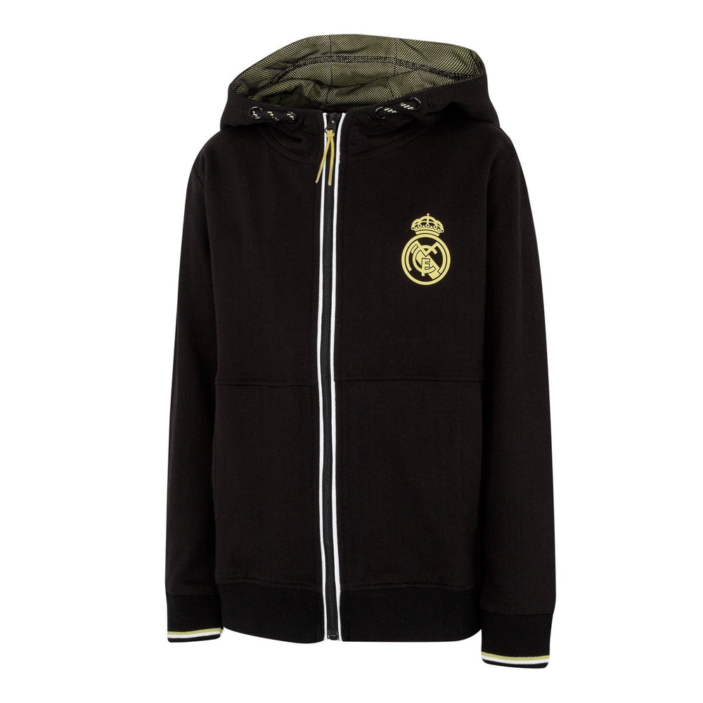 Kids Full Zip Hoody Black/Lime