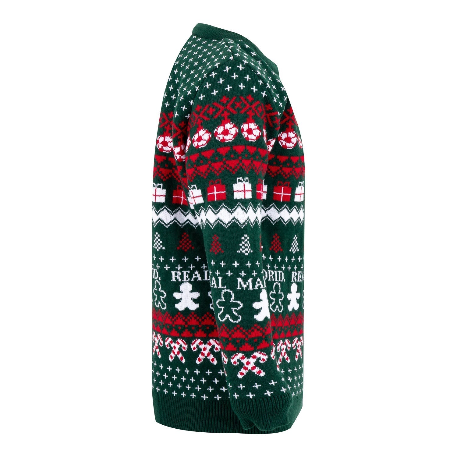 Kids Christmas Sweater Crest Green/Multicolor