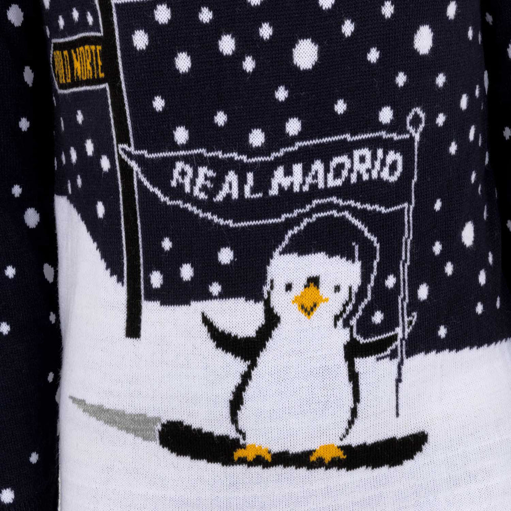 Kids Christmas Sweater Ski Penguin
