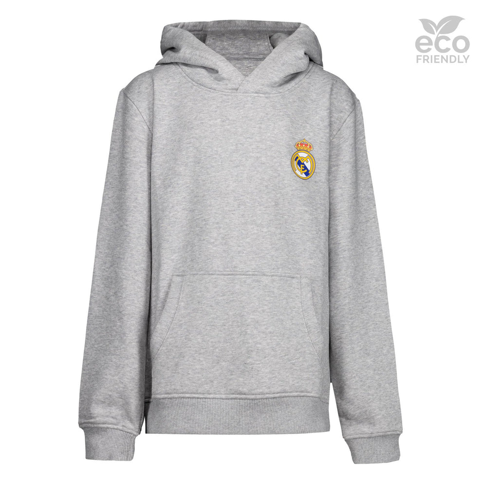 Kids ECO Essentials Real Madrid Color Crest Hoodie Light Grey