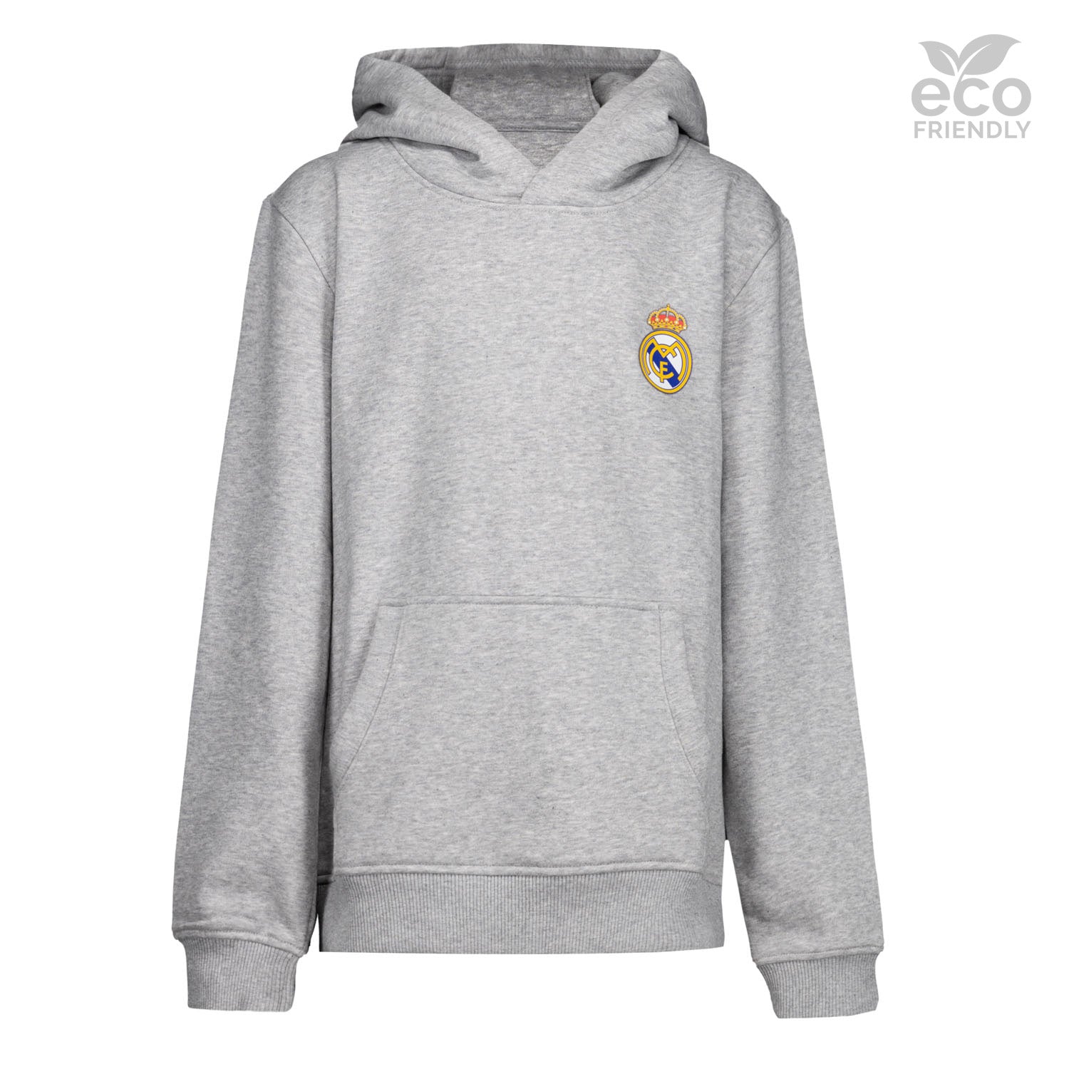 Kids ECO Essentials Real Madrid Color Crest Hoodie Light Grey