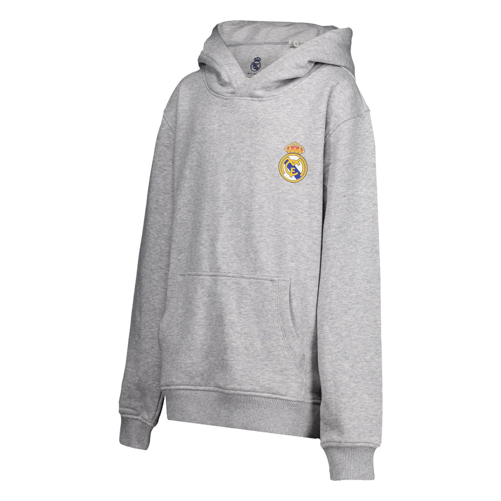 Kids ECO Essentials Real Madrid Color Crest Hoodie Light Grey