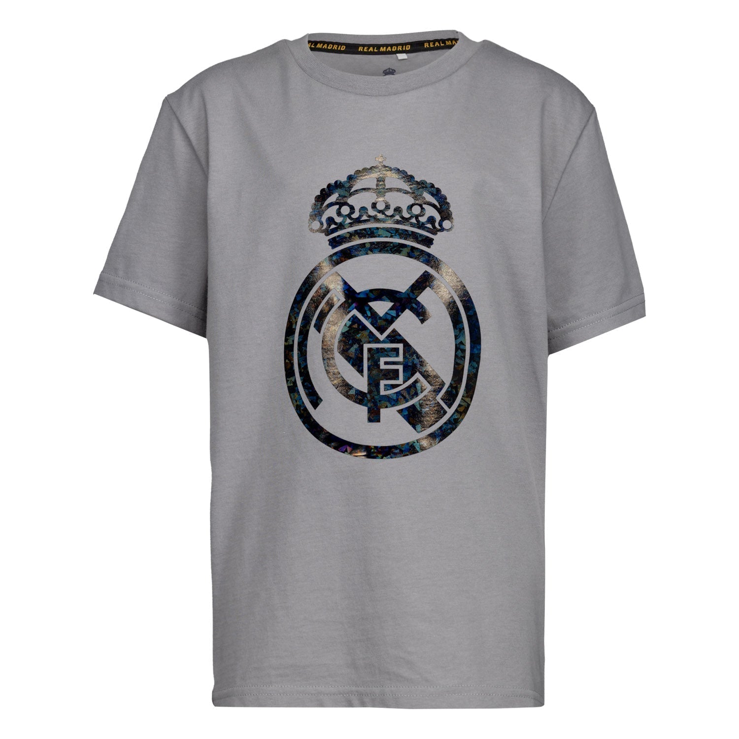 Kids Kids on Tour Real Madrid Black Out Geo Foil Crest T Shirt