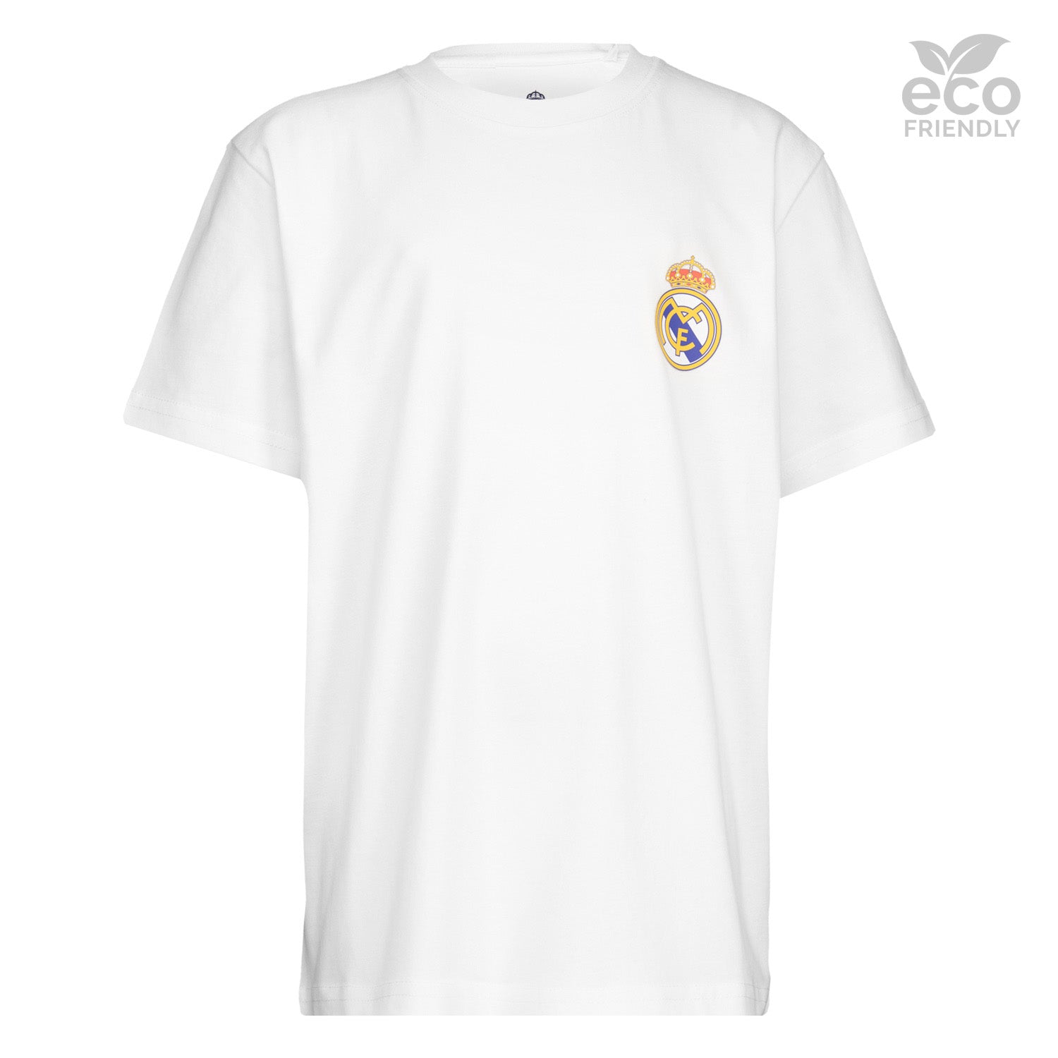 Kids ECO Essentials Real Madrid Color Crest T-Shirt White