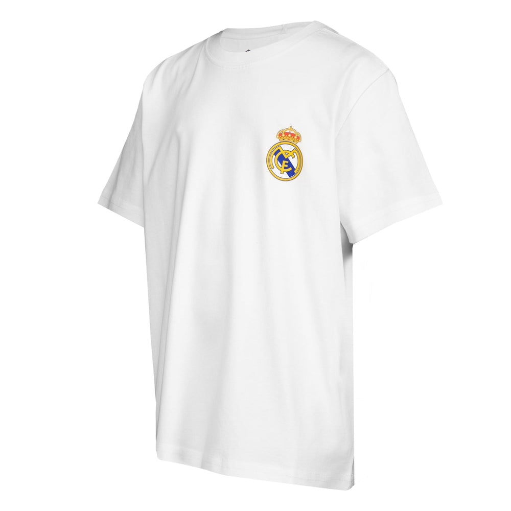 Kids ECO Essentials Real Madrid Color Crest T-Shirt White