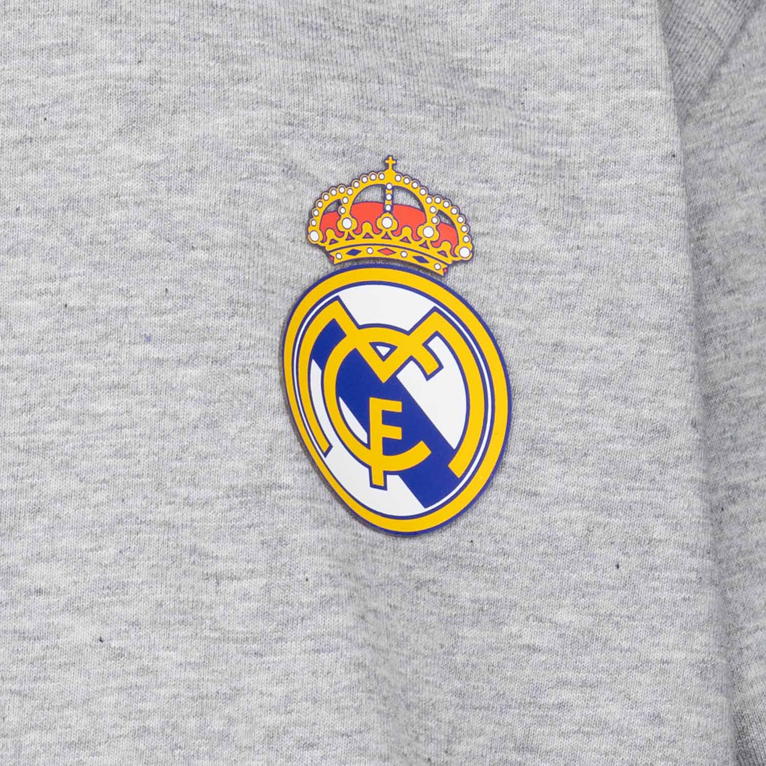 Kids ECO Essentials Real Madrid Color Crest T-Shirt Light Grey