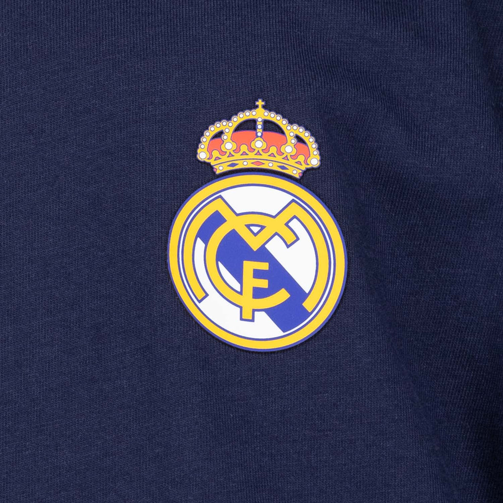 Kids ECO Essentials Real Madrid Color Crest T-Shirt Navy
