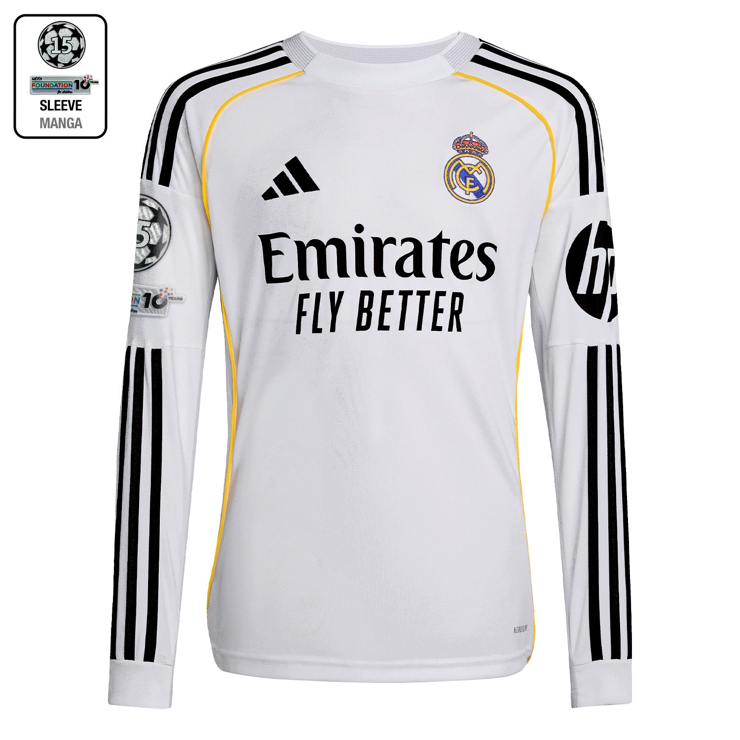 Kids Home Long Sleeve Jersey 25/26 White