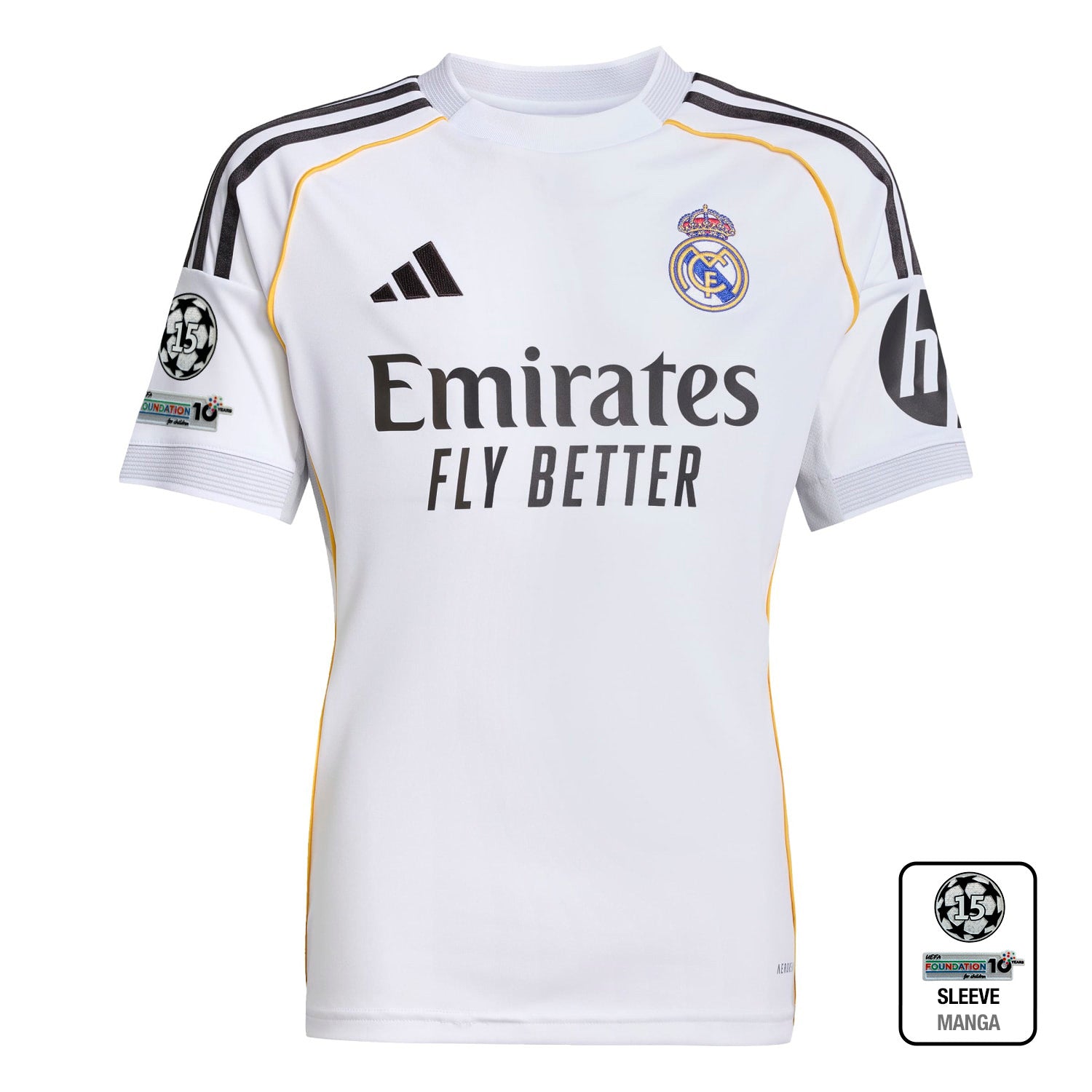 Kids Home Jersey 25/26 White – The Official Real Madrid CF Online