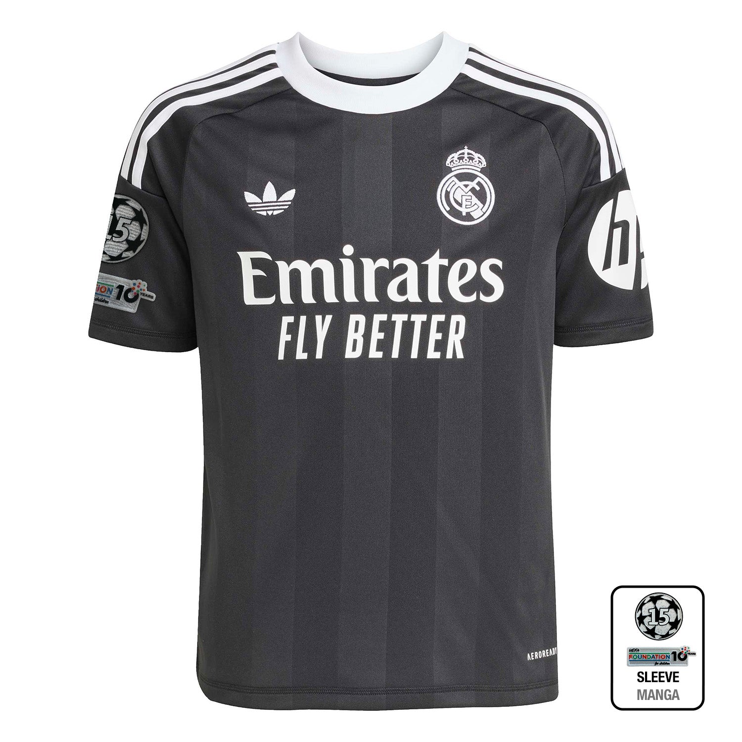 Real Madrid サッカーウェア 11-12Y ダークグレー Adidas Real Madrid Lifestyler Jersey Soccer JI9481 Grey