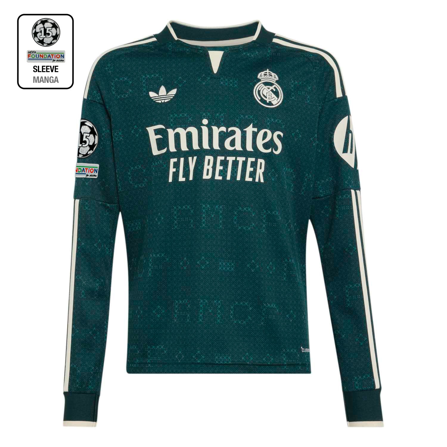Kids Away Jersey Long Sleeve Green 26/27 – Official Real Madrid Store