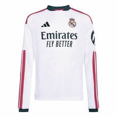 Camiseta Niño Manga Larga Primera Equipación Blanca 26/27