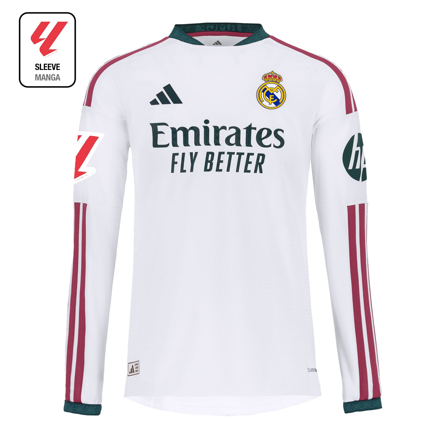 Camiseta Authentic Niño Manga Larga Primera Equipación Blanca 26/27