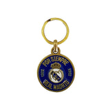 Real Madrid Blue Round Keychain