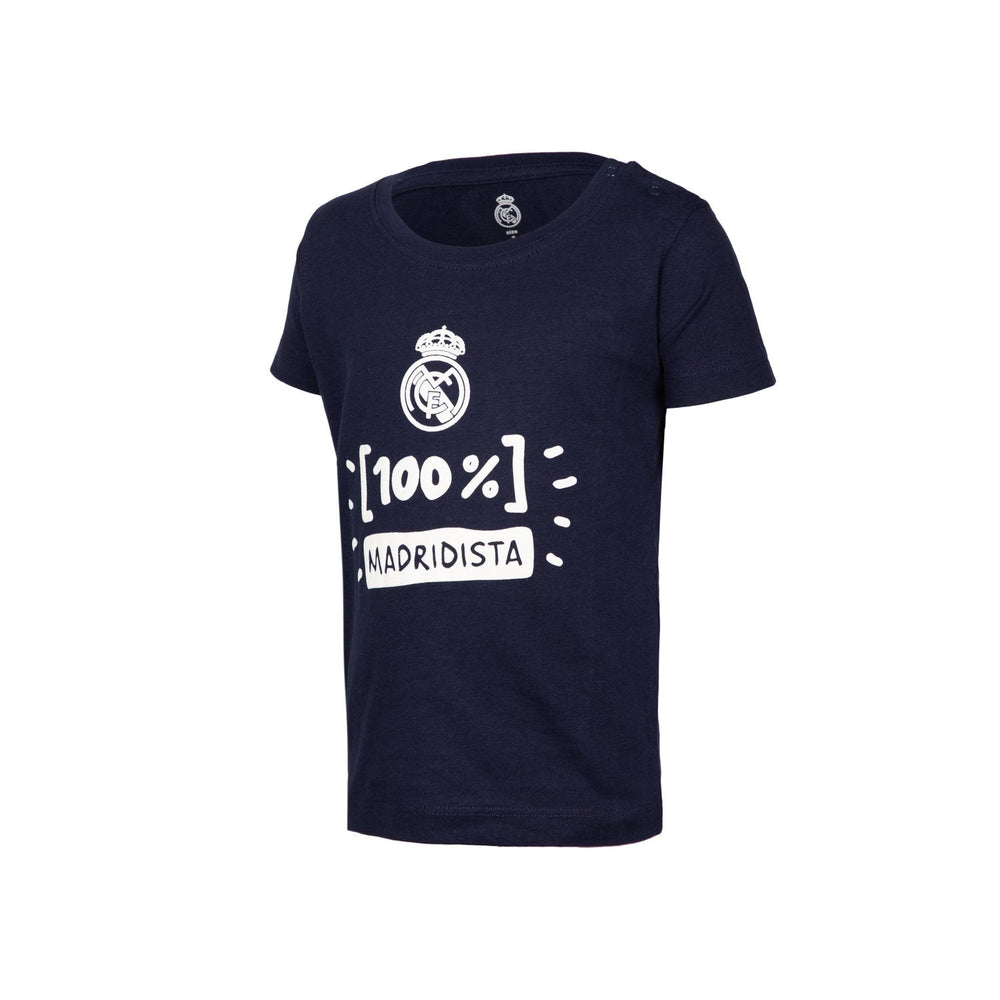 Real Madrid Infant "100% Madridista" T-Shirt Navy