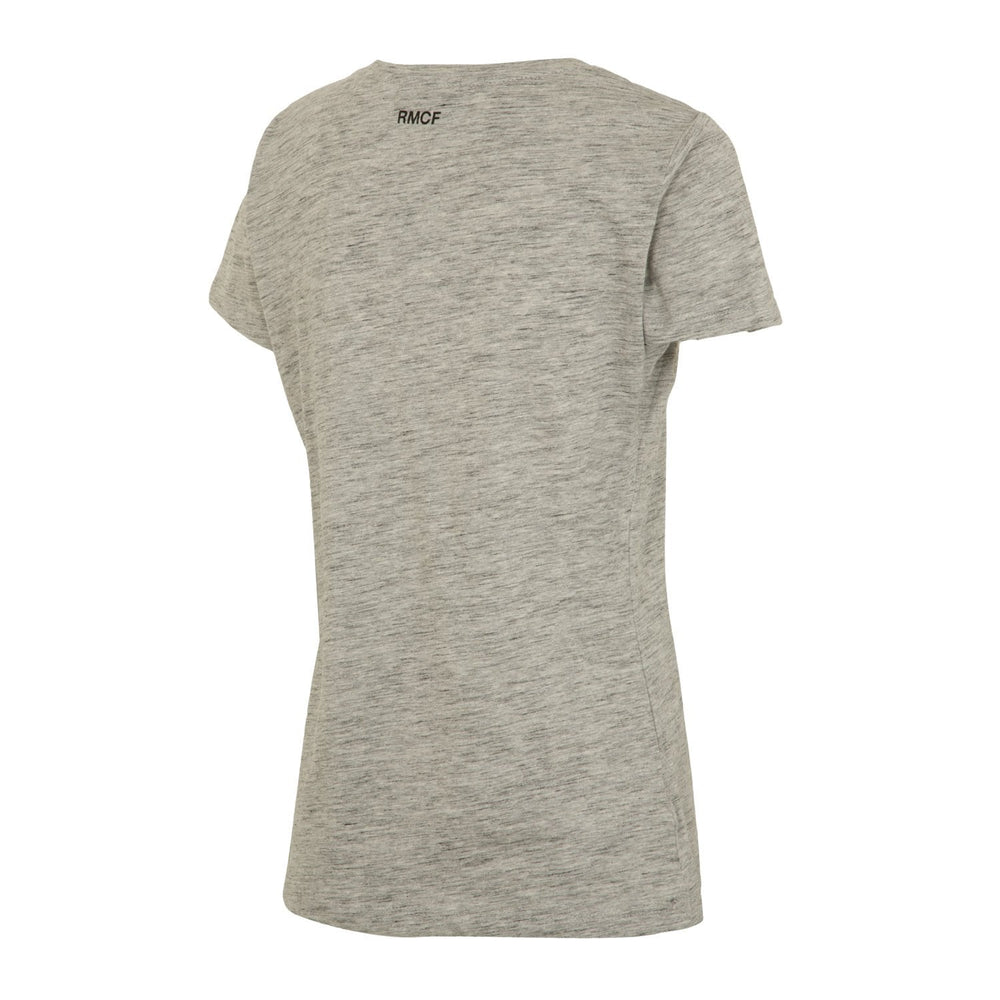 Real Madrid Womens Crest T-Shirt Blended Grey/Black