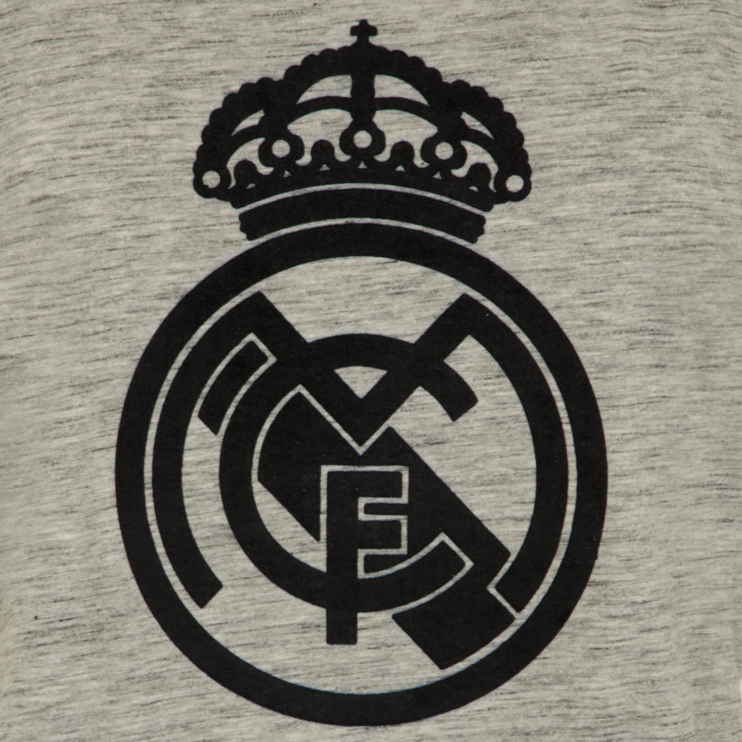 Real Madrid Womens Crest T-Shirt Blended Grey/Black