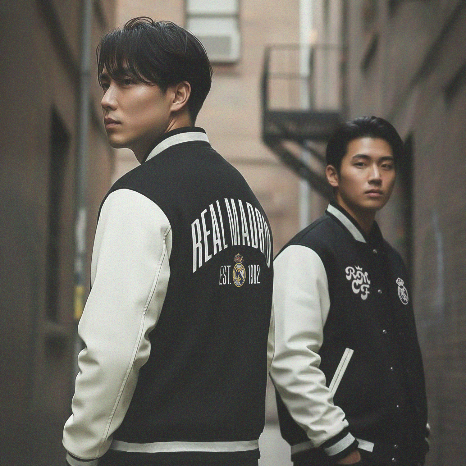 Mens Collegiate Jacket Black/White