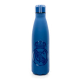 Bouteille en acier 500 ml à double paroi avec finition caoutchoutée bleue