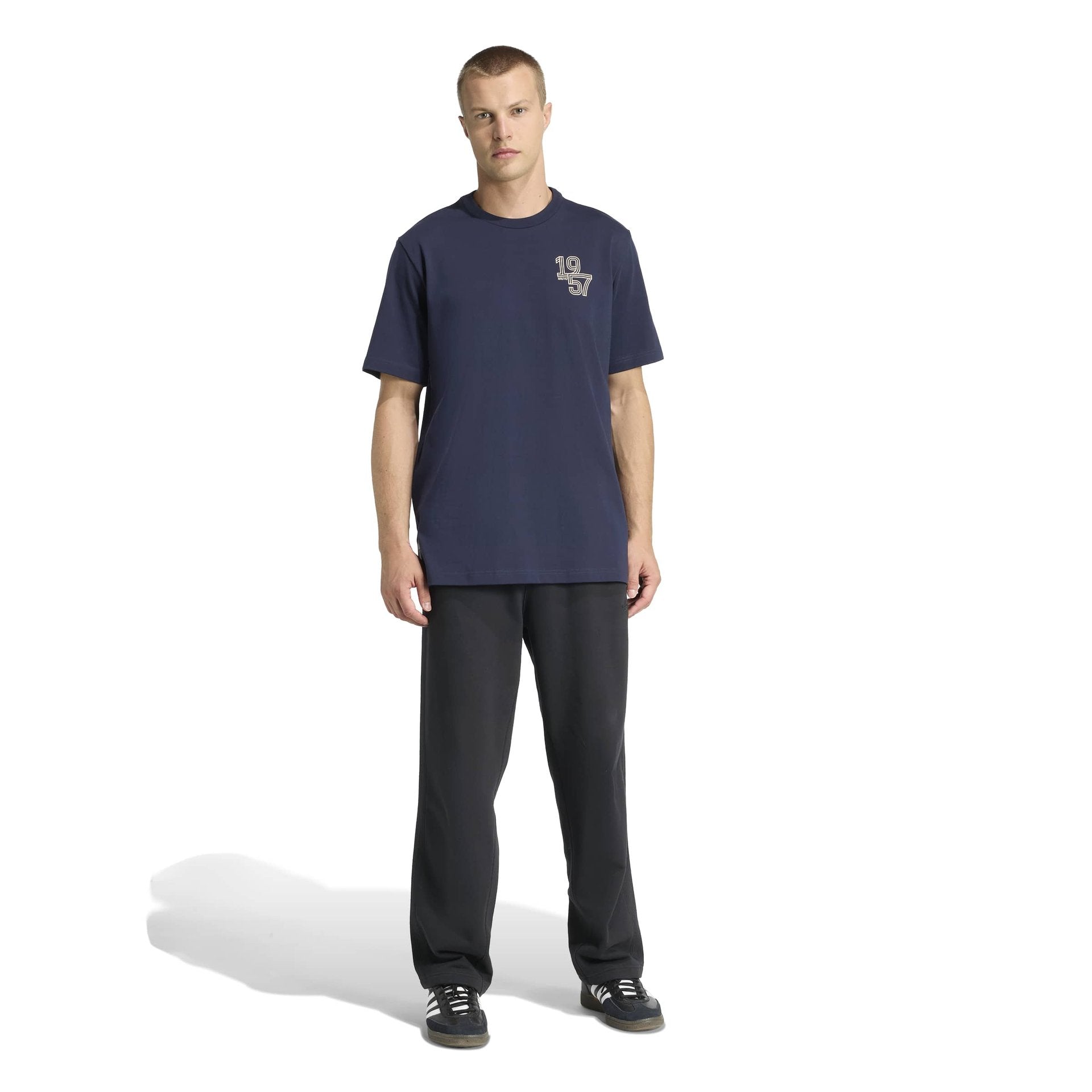 Mens adidas Heritage Pack T-Shirt Navy | 1957 – Official Real